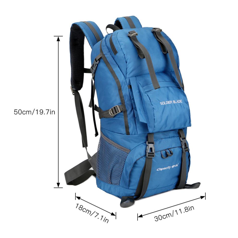 45L Waterproof Camping Hiking Backpack, 30x18x50cm, Multiple Colors