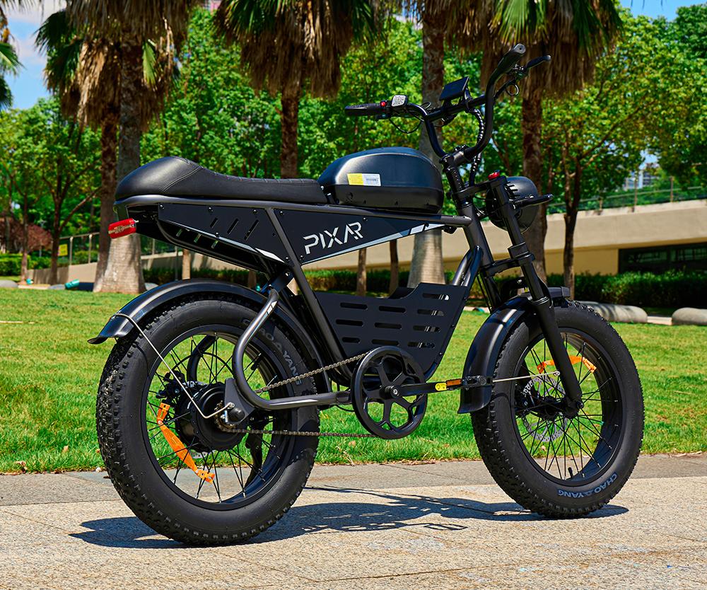 Electric Bike Pixar Super 500W Motor 30AH Max Range 100KM Top Speed 25Km/h Load 120KG 20"x4.0" Black