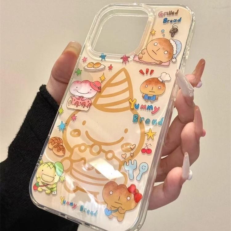 Single Layer Line Toast for IPhone16promax Mobile Phone Case for Apple 15 New 14pro Cute 13