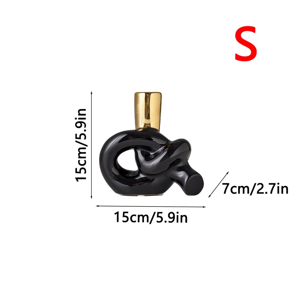 Creative Twisted Rope Knot Ceramic Vase Living Room Countertop Decoration Abstract Irregular Flower Vase Indoor Aesthetics Decor