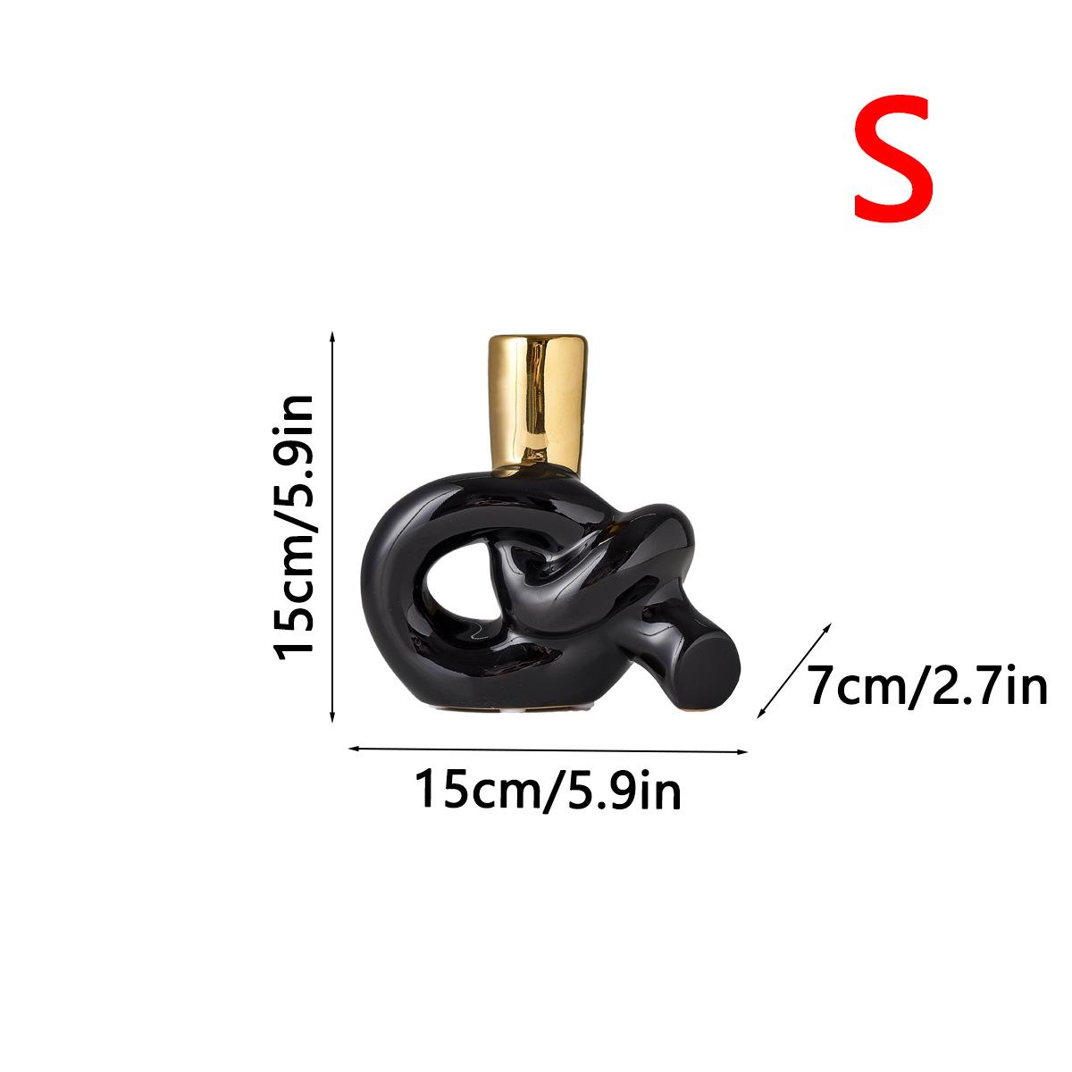 Creative Twisted Rope Knot Ceramic Vase Living Room Countertop Decoration Abstract Irregular Flower Vase Indoor Aesthetics Decor