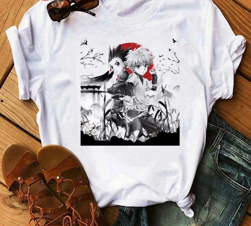Japanese Anime Hunter x Hunter Graphic Print T Shirt Fashion Casual Vintage Short Sleeve Plus Size T Shirt Women