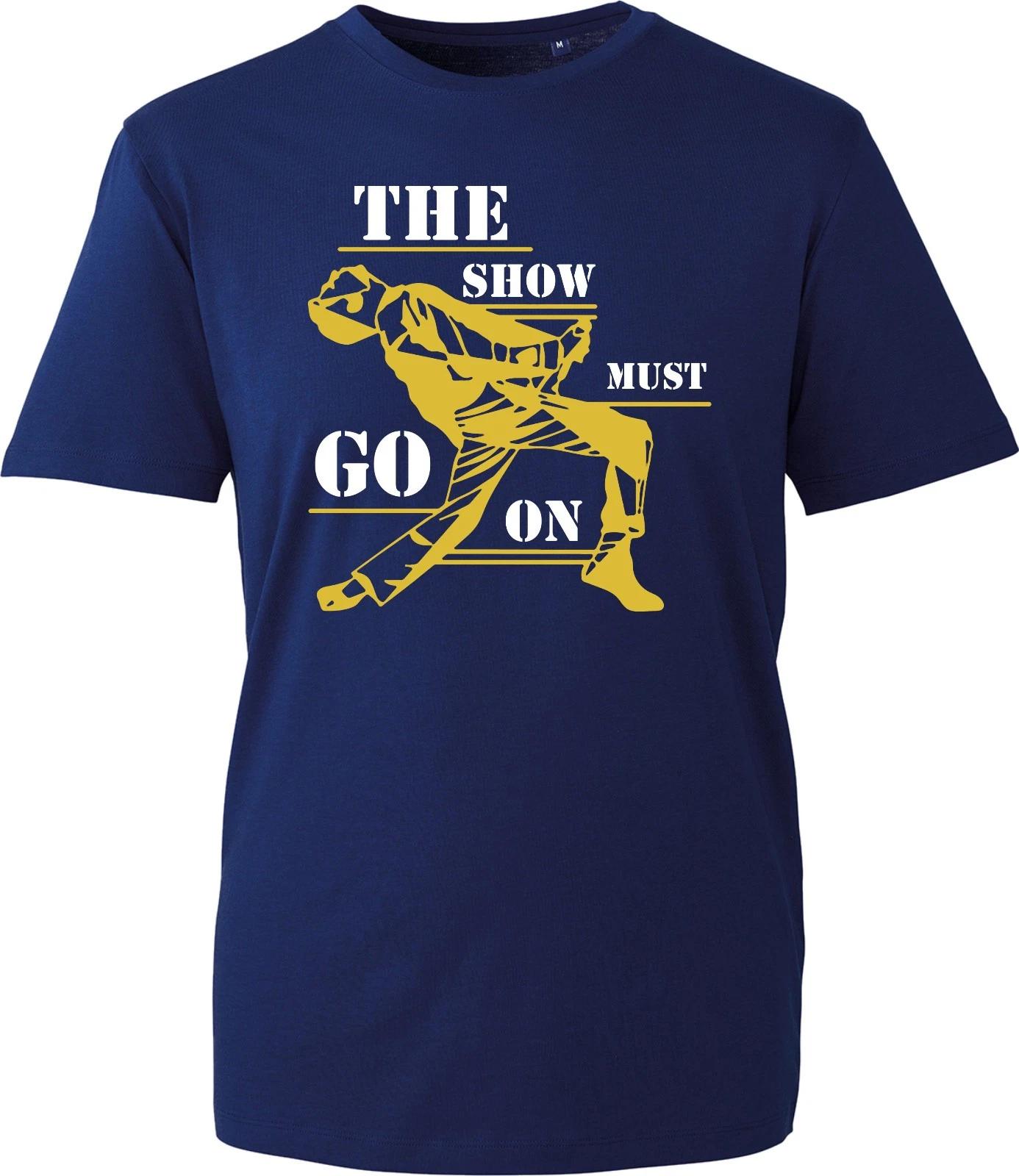 The Show Must Go On T-Shirt, Retro Rock Tribute Iconic Pose Gift Graphic Tee 3XL
