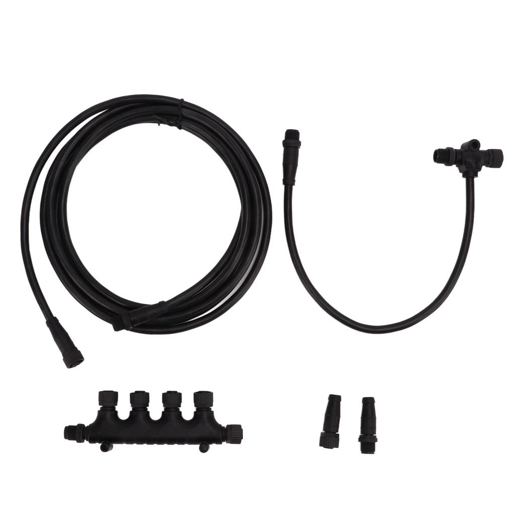 for NMEA 2000 Backbone Drop Cables Multiport Tee Terminators Kit 5Pin M12 Thread IP67 Waterproof for Lowrance Networks