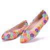 Lace Bride Shoes Handmade Wedding Shoes Colorful Shoes Colorful Wedding Shoes Bridesmaid Shoes Show Flat Heels Single Shoes