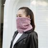 Unisex Fleece-Lined Knitted Snood: Warm Winter Neck Scarf With High-Neck Woolen Design In Versatile Korean Style