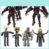 Moc Skibidi Toilet Clock Man Vs Surveillance Man Building Brick Toy Abs Plastic Diy 200-400 Pieces