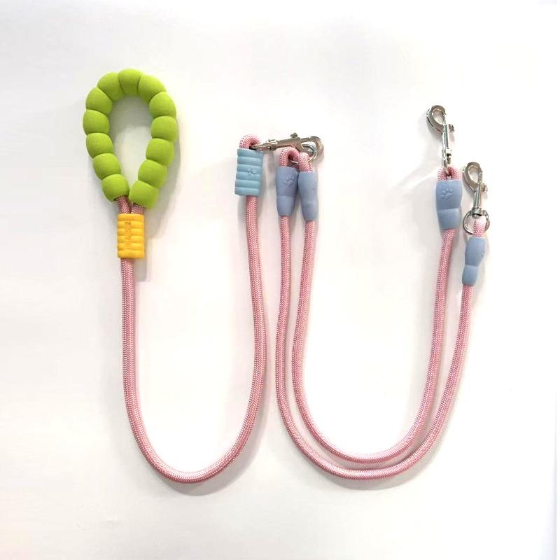 One To Two Pet Traction Rope Dopamine Cloud Foam Outdoor Double Headed Dog Walking Rope P Rope Explosion Proof Punch