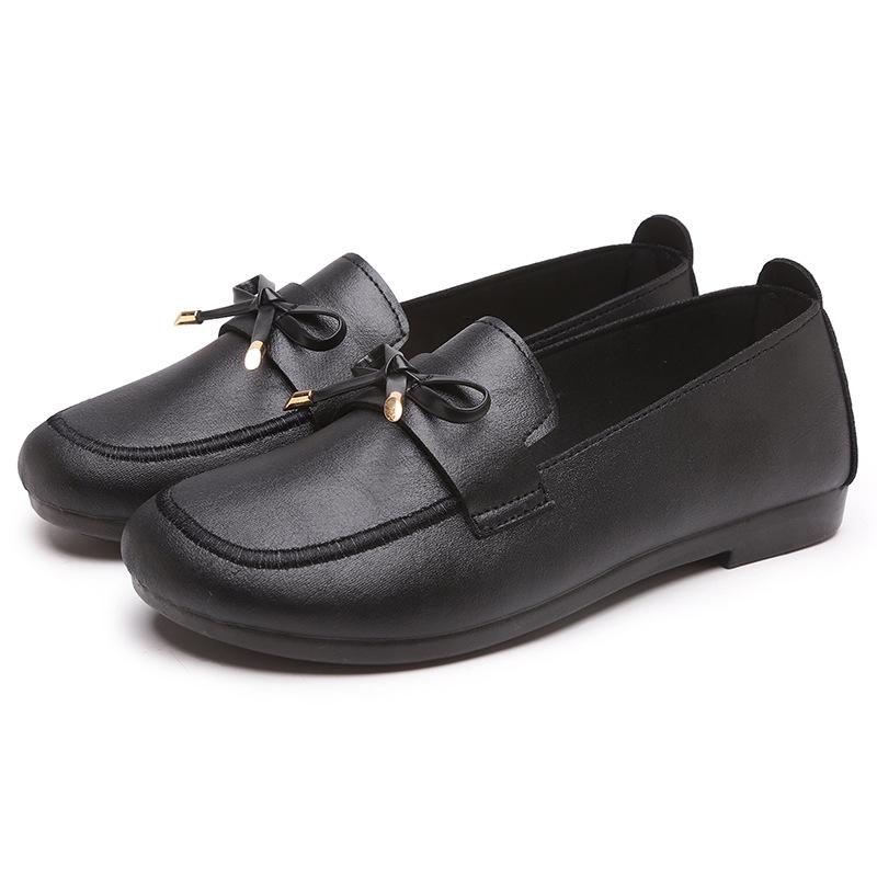 

Женские туфли из полиуретана с мягкой подошвой, повседневная обувь, модная и легкая, с одной педалью, для мам среднего и пожилого возраста, универсальная обувь Doudou 36 чёрный