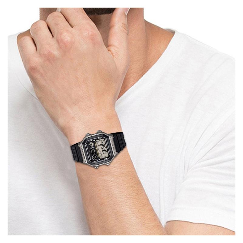 Casio STANDARD Series Classic Retro Small Square Ten Years Electric Waterproof Quartz Movement Resin Strap Japanese and Korean Watch AE-1300WH-8A