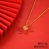 Vietnamese gold-plated necklace for women, long-lasting color, vintage heart-shaped imitation gold jewelry, copper alloy accessory, new clavicle