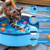 Foldable Pet Pool Large PVC Dog Bath Tub with Drain Valve Non-Slip Base Children Sandbox Pool for Outdoor Beach Use