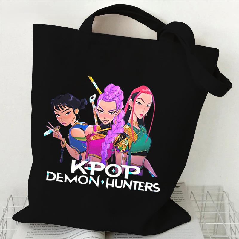 Demon Hunters KPop Demon Hunters Shoulder Backpack Foreign Trade Student Handbag Tuition Bag Large Capacity
