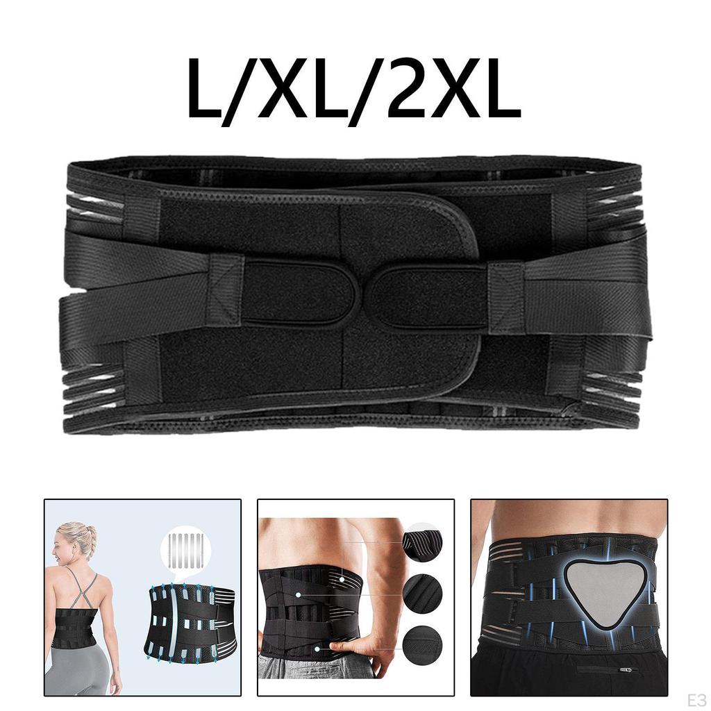 Back Support Belt Breathable Brace Ergonomic for Men and Women Waist Lumbar Outdoor