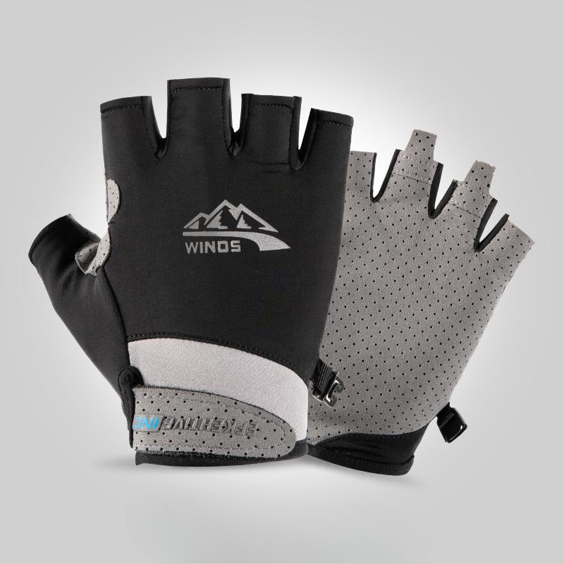 Fitness Exercise Half-finger Gloves for Men and Women Frisbee Summer Ice Silk Sun Protection Driving Outdoor Thin Breathable Gloves
