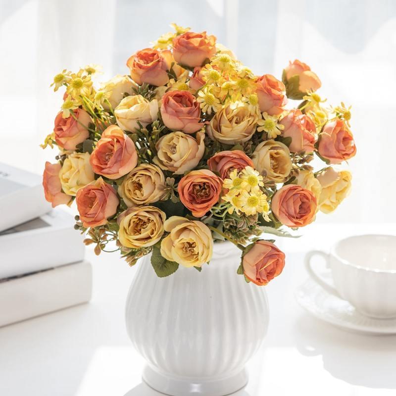 

1/3PCS Artificial Flowers Silk Chrysanthemum Rose Home Room Wedding Bridal Bouquet Decor Valentine s Day Outdoor Garden DIY Gift 1 PC
