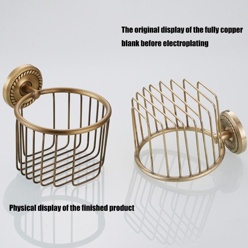 Wall Mounted Toilet Paper Dispenser Traditional Appearance Tissue Holders Simple Tool Without Assembly Bathroom Accessory