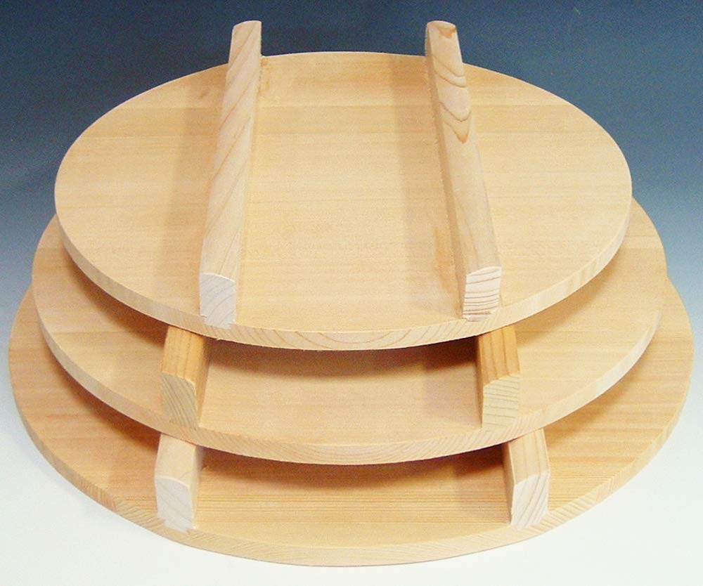 Kiso Crafts Rice Container, Made in Japan, Wooden, Sawara Cypress, Lid for Rice Container, 42cm, FH-420