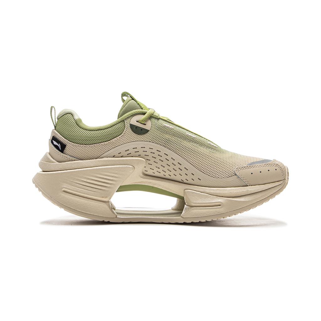 New LiNing Jueying CRC Slip Resistant Rebound Low Top Casual Shoes Men's Beige Green AZGV049-2