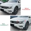 2Pcs Headlight Cover Eyelid Eyebrow For Volkswagen Tiguan MK2 2017-2020 Gloss Black Headlight Eyelids Car Body Kit Accessories