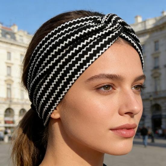 1/3Pcs Crossover Yoga Headband Boho Style Wide Tie-Dye Leopard Paisley Print Hairband Women Non-Slip Elastic Headband