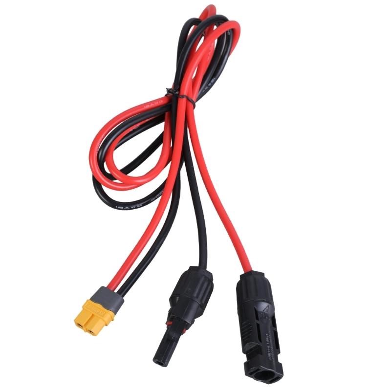 12AWG XT60 Extension Cable Connectors Solar Panel to Portable Power Stations for Outdoor Energy Solution Accessories