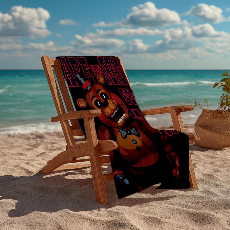 Ultra-Soft Beach Towel with Freddy Theme,Ideal for Pool - Camping, Diving - Perfect Travel Essential, Vibrant Beach Towel.