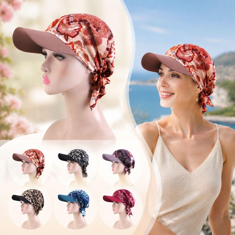 Breathable Triangular Scarf Hat Ethnic Prints Headscarf Baseball Cap  Summer Outdoor