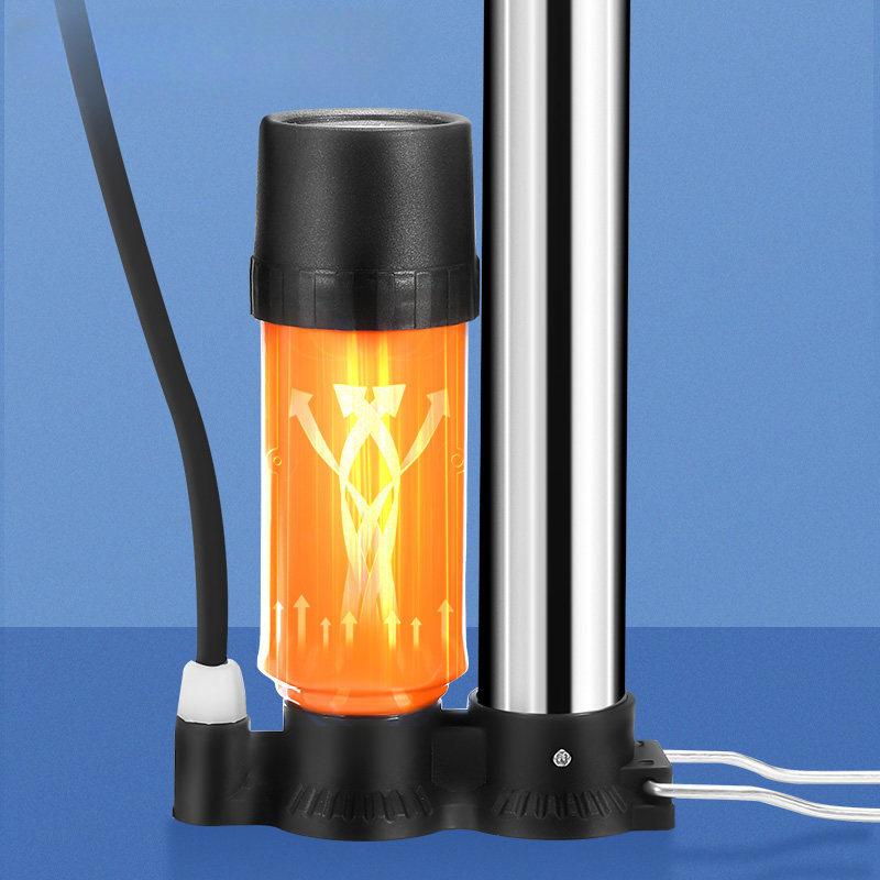 Bicycle Pump Portable, Ball Pump Inflator Bicycle Floor Pump With High Pressure Buffer The Easiest To Use Bicycle Pump Valve