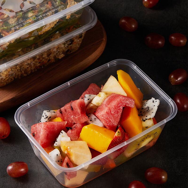 Disposable Rectangular Plastic Food Containers with Lids