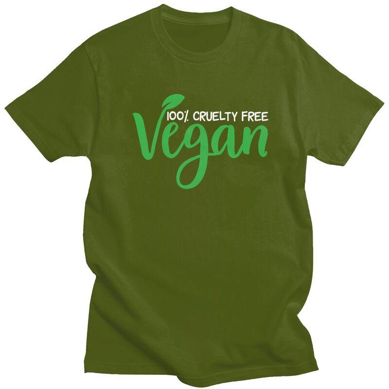 Custom Fashion Vegan Nutrition T Shirts Men ShortSleeve Veganism Animal Rights Tshirts Casual Tee 100 Cotton Slim Fit Tshirts