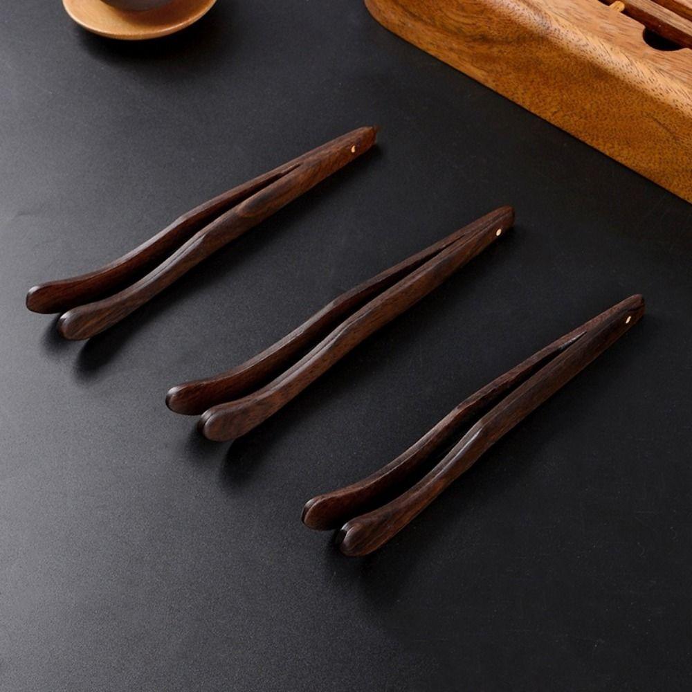 Non-slip for Fruit Cake Candy Bamboo Reusable Salad Tongs Tea Clip Food Clip Bread Tongs