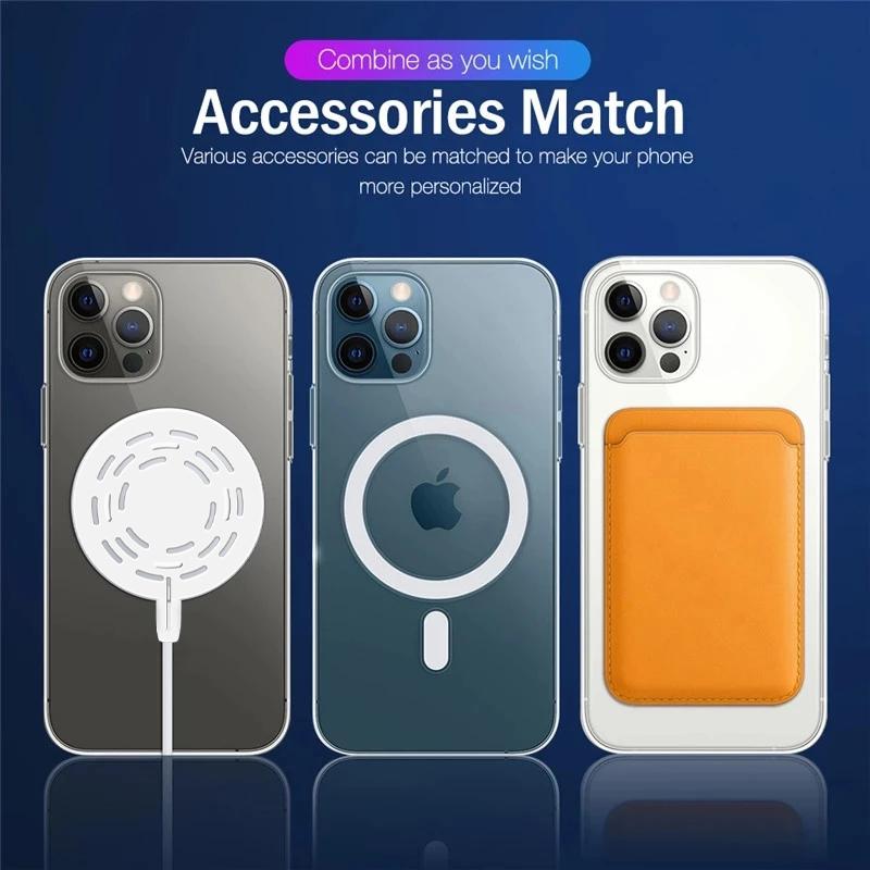 For Magsafe For iPhone 16 15 14 13 12 11 8 Magnetic Wallet Leather Compatible For Samsung Huawei Card Holder with MagSafe Magnet