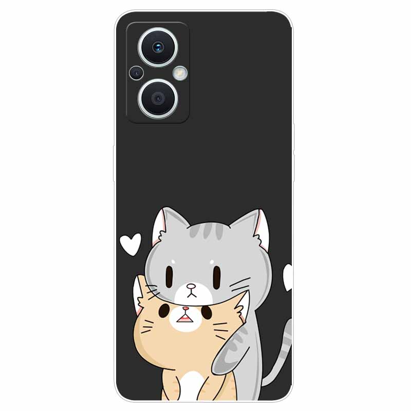 Soft Case for Reno8 Lite Cover Print TPU Silicone Clear Funda Cases for OPPO Reno 8 Lite 5G Case Reno8Lite Slim Landscape Cat
