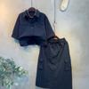 C S In THe Room Women boSS wrInkle 7 8 Sleeve SHirt bandIng H lIne Cargo Skirt 3