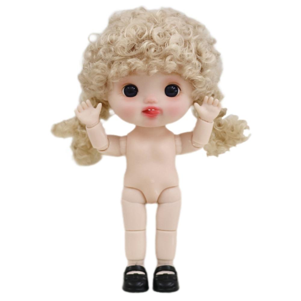 Beautiful Nude 22 Ball Jointed Doll Toys Big Head Doll with Hair Toddler Style 5