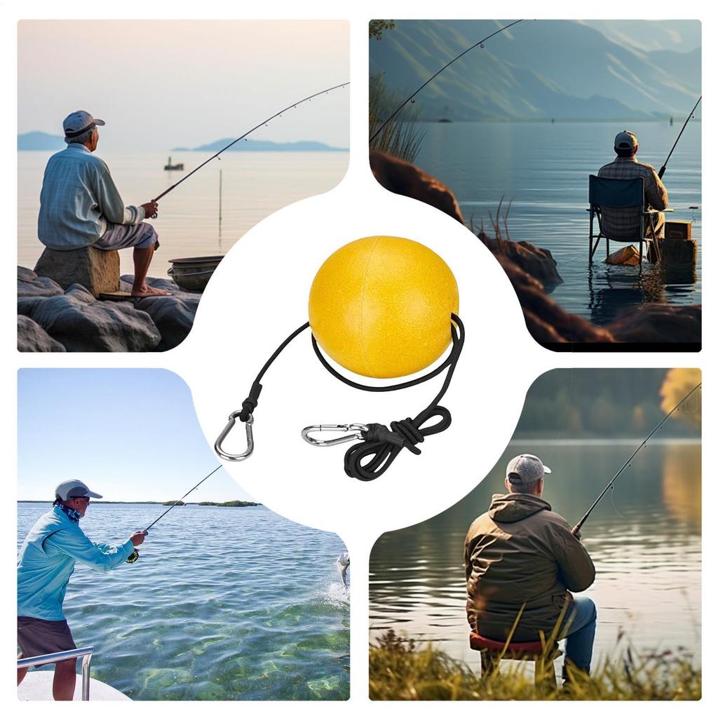 Marker Buoy Deep Water Fishing Float High Visibility Marker With Cord And Clip For Kayak Boat Canoe Dock Marine Trail Crabbing