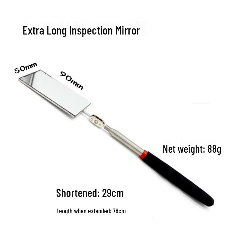 Universal Telescopic Reflective Mirror with Light – Small & Large for Car Repair, Shipyard, & Welding Inspection