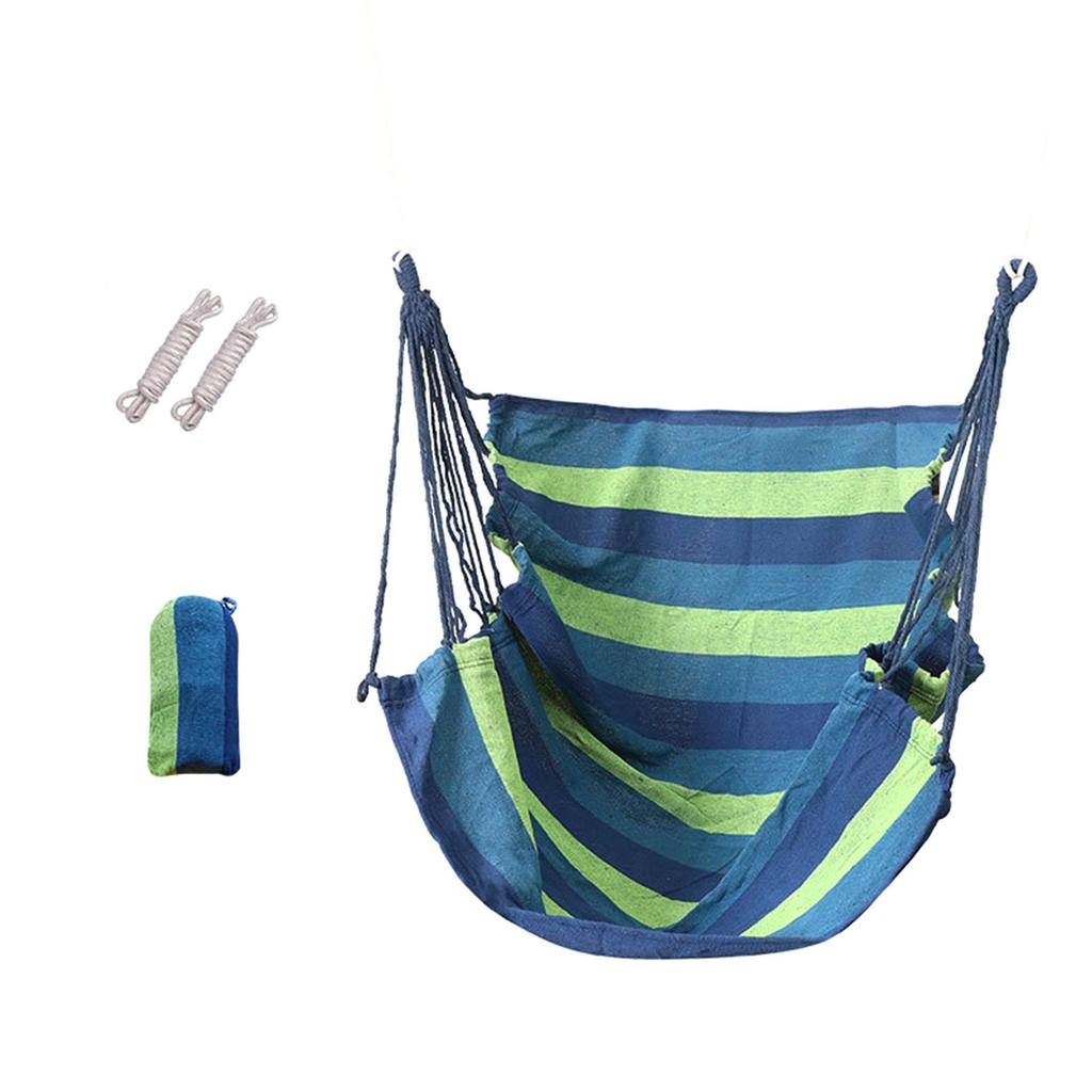 Upgrade Hammock Chair, Portable Heavy-Duty Canvas Swing Chair for Indoor/Outdoor, Dorm, Bedroom, Balcony, Patio, 330lbs Capacity, Hanging Swing Chair