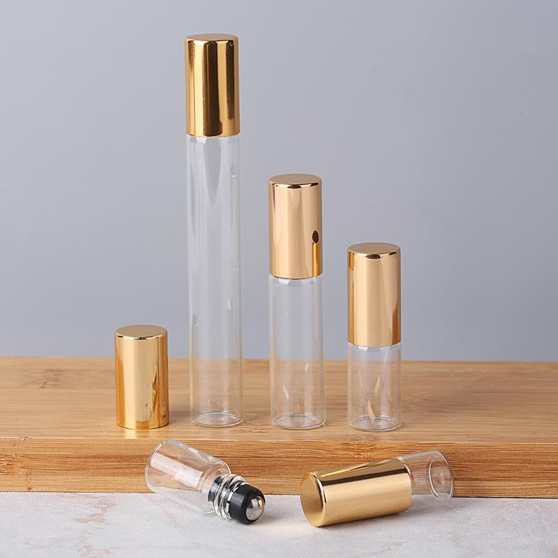 20pcs 1ml 2ml 3ml 5ml 10ml Clear Glass Roll On Bottles Doterra Containers Sample Test Essential Oil Vials with Roller Ball