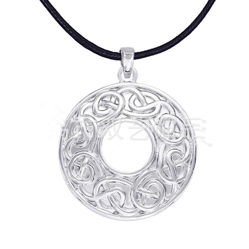 Buy Round Celtic Knot Necklace Sterling Silver Irish Jewelry at