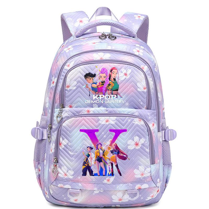 Kinder Mädchen Kpop Rumi Zoey Mira Buchstaben Aufdruck Student Schultasche Wasserdichter Rucksack