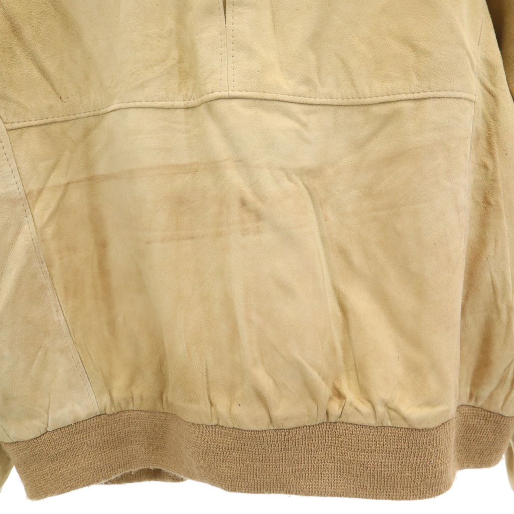 Reed Sportswear 70s Vintage Leather Jacket Beige Men's Used
