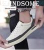 Men's Retro Fashion Cowhide Loafers - Large Size Casual White Sports Shoes for Spring