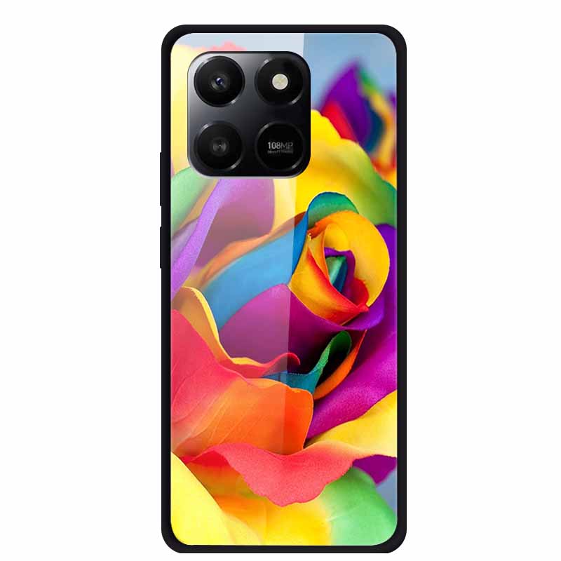 Glass Case For Honor X7d Play 10T 5G Case Soft Bumper Hard Tempered Glass Back Cover For Honor 400 Smart 2025 Phone Cases Fundas
