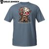 Cyborg Skeleton T-Shirt | Half Robot Undead Skull | Sci-Fi Horror Chibi Design