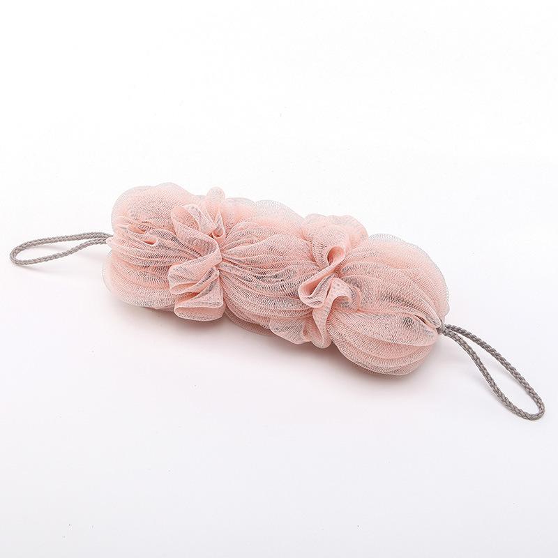 Rubbing Back Strip Bath Towel Clean Skin-friendly Bath Flower Double-sided Bath Towel High Quality Back Bath Sponge Shower Rub Pink