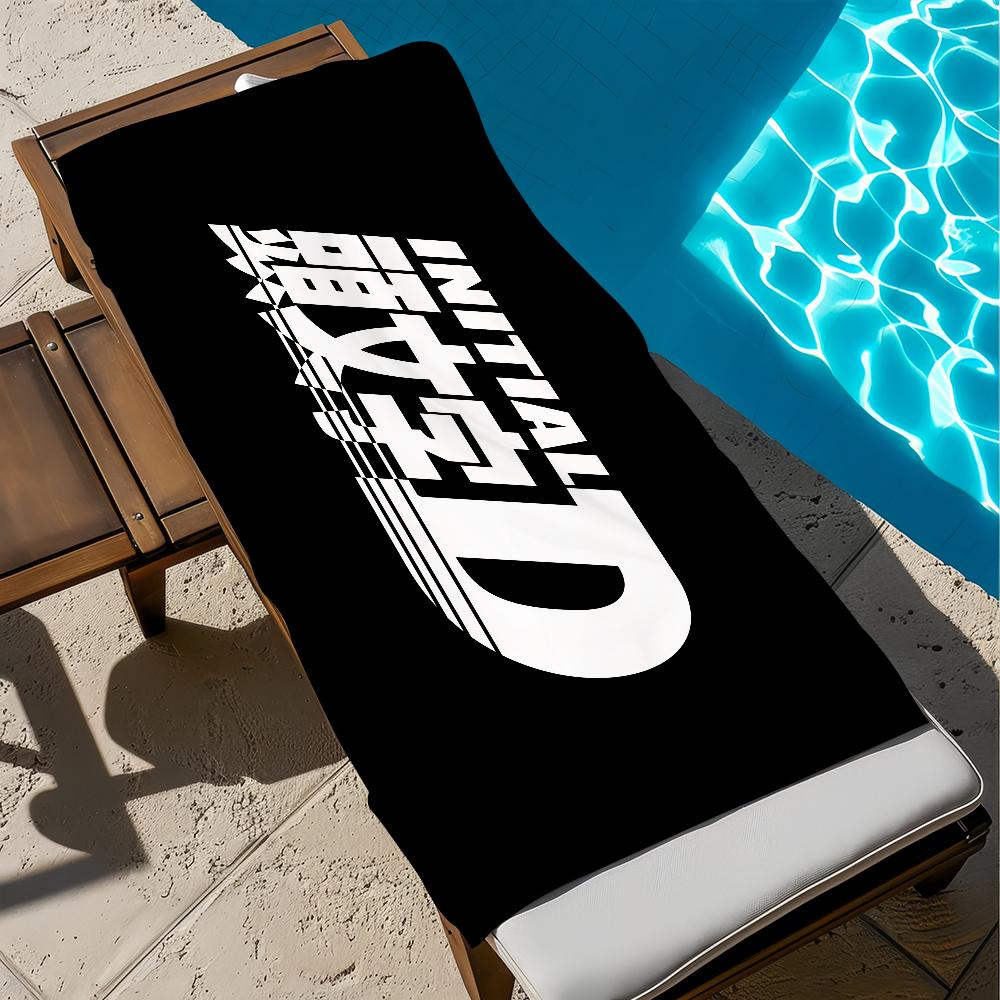 I-Initial anime Towel Gift For Travel Gym Sauna Travel Spa Shower Camping Quick Dry Sports D-d Beach Towels Soft Pool