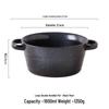 Large Double-Handled Ceramic Ramen & Soup Bowl