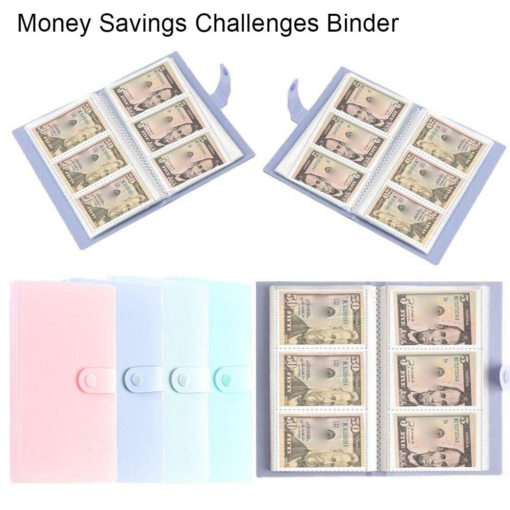 1Pcs Portable Money Savings Challenges Binder Practical Bills Collection Book  Fun Way